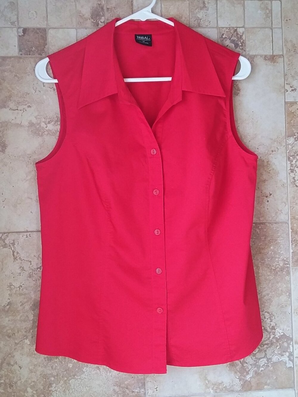 TRIBAL Brand Sleeveless Blouse Red Size 10